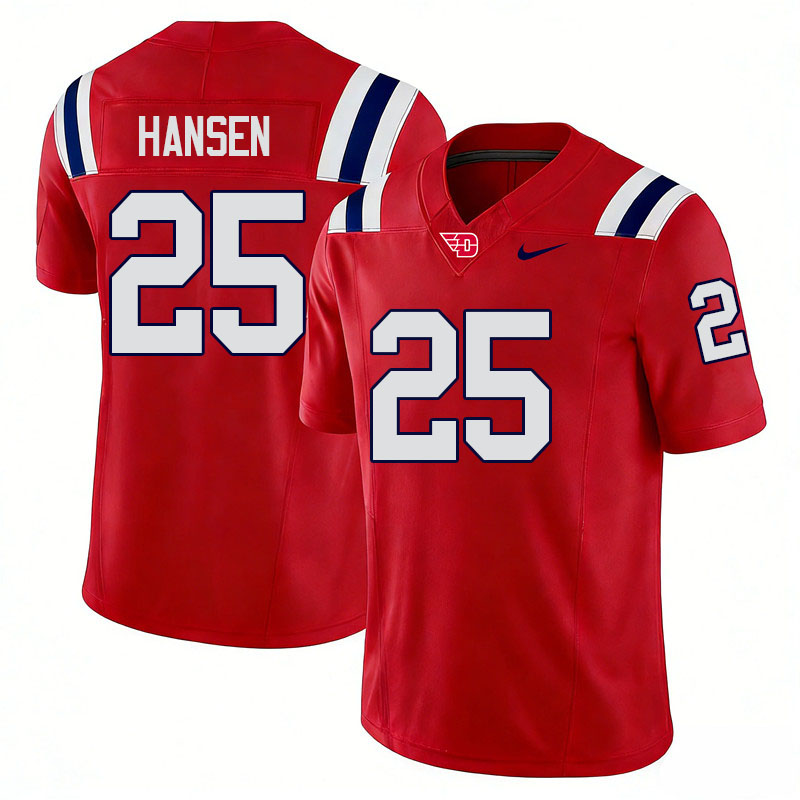 Dayton Flyers #25 Luke Hansen College Football Jerseys,Uniforms-Red